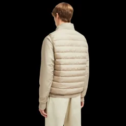 Doudoune courte 3-en-1 MONCLER Verney nylon beige gilet amovible
