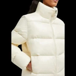 Doudoune courte  MONCLER Abbadia nylon écru intérieur beige