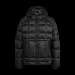 Doudoune CP COMPANY courte capuche DD Shell nylon noir