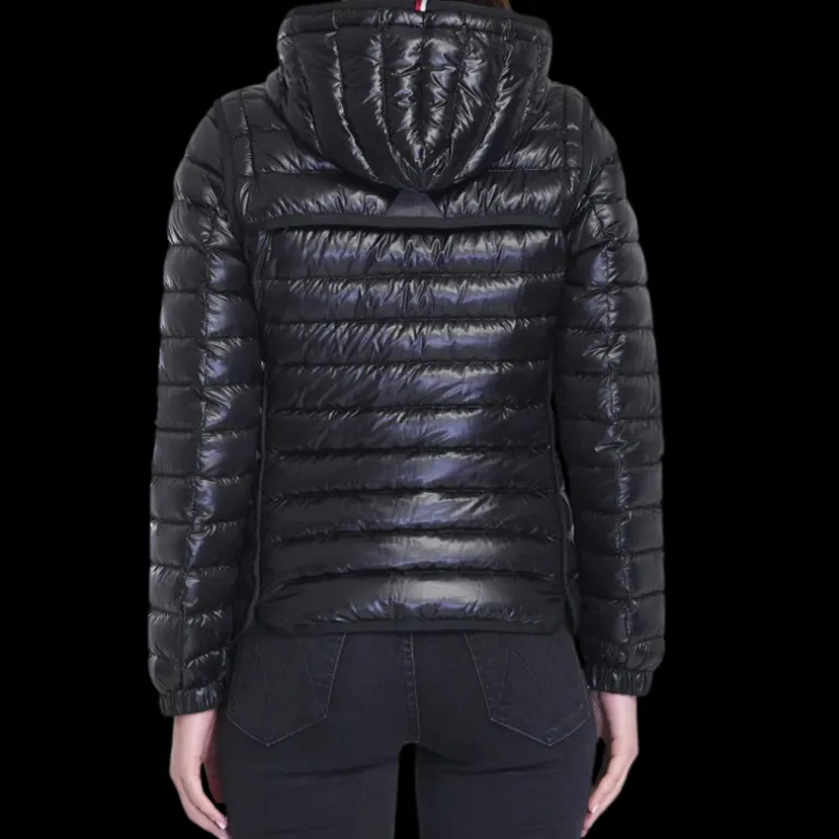 Doudoune fine Karura nylon noir capuche manches amovibles Moncler Grenoble