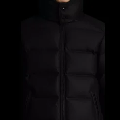Doudoune MONCLER Montgenevre capuche flanelle noir mat