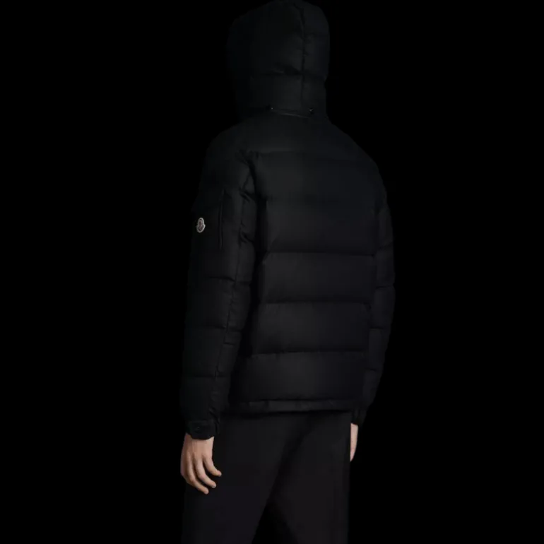 Doudoune MONCLER Montgenevre capuche flanelle noir mat