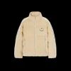 Doudoune MONCLER x PALM ANGELS Abrolhos velours beige broderie logo