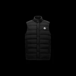 Doudoune sans manches MONCLER Barthe gilet nylon mat noir