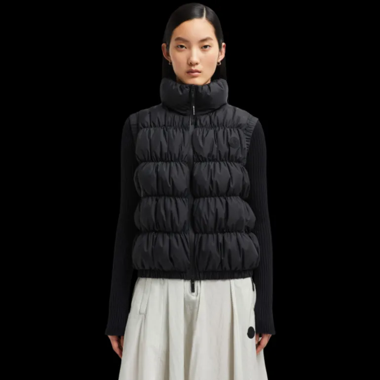 Doudoune sans manches MONCLER Apriate gilet nylon noir mat
