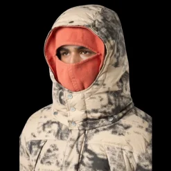 Doudoune thermosensible STONE ISLAND nylon camouflage beige noir capuche amovible