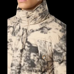 Doudoune thermosensible STONE ISLAND nylon camouflage beige noir capuche amovible