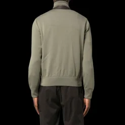 doudoune TOM FORD cardigan zippé laine kaki manches maille