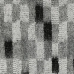 Echarpe AMIRI laine mohair alpaga damier gris noir Franges