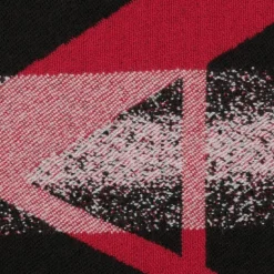 Echarpe LANVIN laine noire logo rouge gris