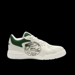 Fashion Show LACOSTE Baskets cuir blanc tampon noir crocodile archives