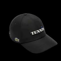 Fashion Show LACOSTE Casquette laine mélangée noir patch Tennis