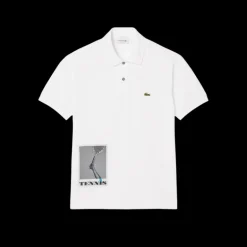 Fashion Show  Polo coton blanc broderie crocodile photo Tennis