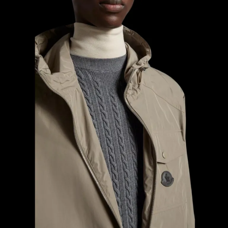 fuyue TAUPE LOGO POIT CUIR