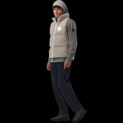 Gilet matelassé CCANADA GOOSE Lawrence nylon beige logo blanc