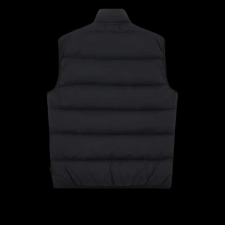 Gilet sans manche STONE ISLAND doudoune nylon noir mat