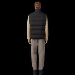 Gilet sans manche STONE ISLAND doudoune nylon noir mat