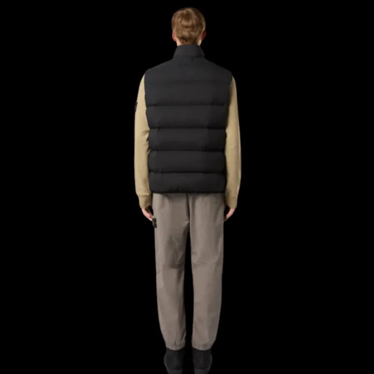 Gilet sans manche STONE ISLAND doudoune nylon noir mat