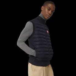 Gilet sans manches CANADA GOOSE  bi matière laine mérinos bleu marine HyBridge®