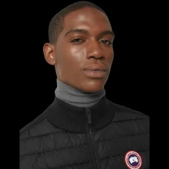 Gilet sans manches CANADA GOOSE bi matière laine mérinos noir HyBridge®