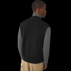 Gilet sans manches CANADA GOOSE bi matière laine mérinos noir HyBridge®