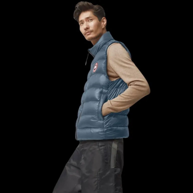 Gilet sans manches CANADA GOOSE Crofton doudoune nylon bleu glacier