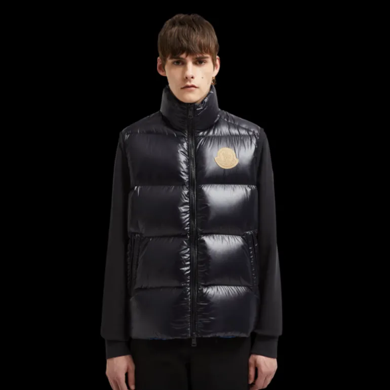 Gilet sans manches MONCLER Sumido doudoune noir gros logo