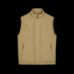 Gilet sans manches STONE ISLAND Ghost coton Primaloft camel