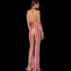 Haut encolure américaine MISSONI crochet rayé rouge