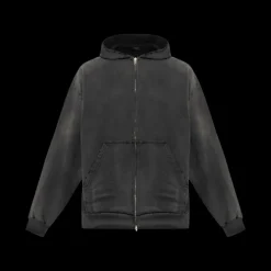 Hoodie BALENCIAGA Not Been Done Zippé molleton coton noir