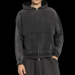 Hoodie BALENCIAGA Not Been Done Zippé molleton coton noir