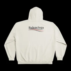 Hoodie BALENCIAGA sweat-shirt capuche coton beige Political Campaign