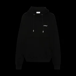 hoodie OFF WHITE Windy Arrow jersey coton noir croix dos blanc