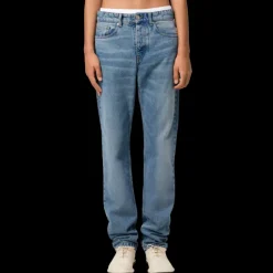 Jean AMI Paris coupe classique coton denim bleu indigo délavé