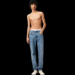 Jean AMI Paris coupe classique coton denim bleu indigo délavé