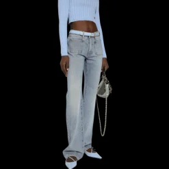 Jean denim DOLCE & GABBANA de coton délavé bleu clair vintage