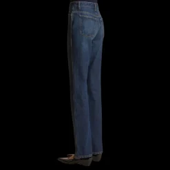 Jean droit KHAITE Danielle coton denim bleu brut