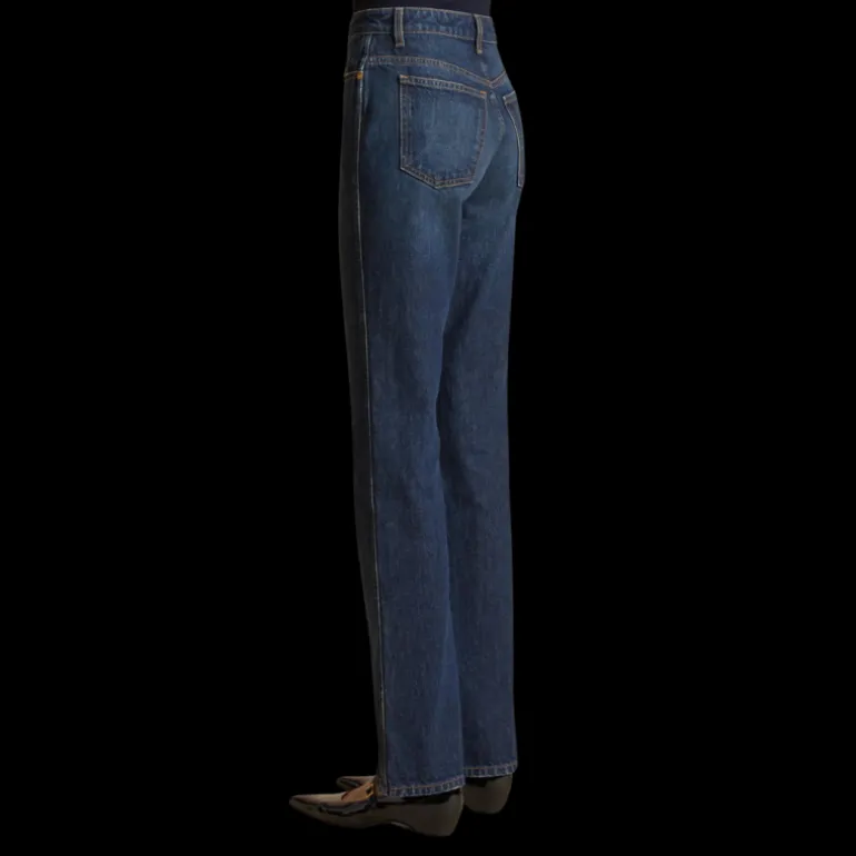 Jean droit KHAITE Danielle coton denim bleu brut