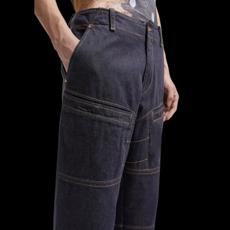 Jean Moncler x Mercedes-Benz by NIGO denim coton bleu brut