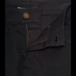 Jean SAINT LAURENT Skinny taille basse denim coton bio noir étiquette cuir noir