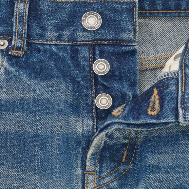 Jean slim bleu délavé Saint Laurent