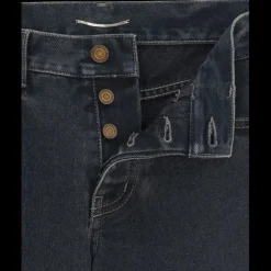 jean slim SAINT LAURENT denim coton bleu foncé noir