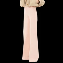 Jean taille haute CHLOE évasé denim coton bio rose poche rabat