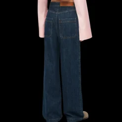 Jean Taille haute LOEWE Large denim bleu brut