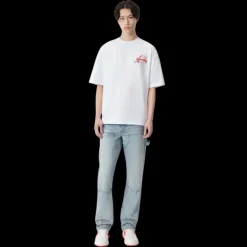 Jeans AMIRI Charpentier bleu clair delavé