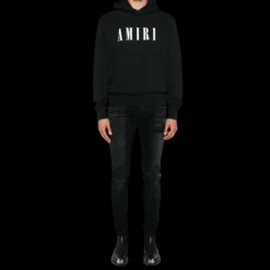 Jeans AMIRI MX1 Bandana Jacquard Slim denim coton noir délavé