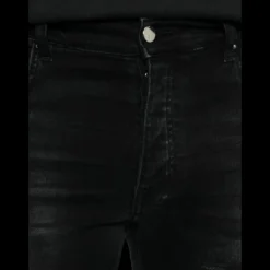 Jeans AMIRI MX1 Bandana Jacquard Slim denim coton noir délavé