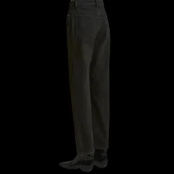 Jeans KHAITE Abigail droit taille haute denim coton noir