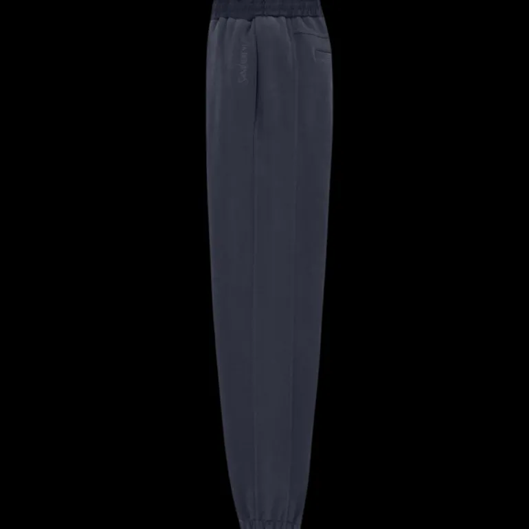 Jogging SAINT LAURENT taille élastique molleton coton satin noir