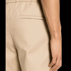 LANVIN pantalon droit taille mi- haute coton beige sable